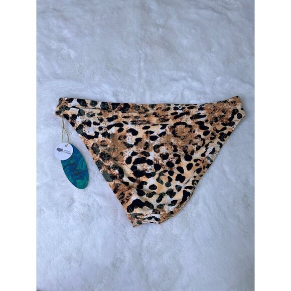 NWT Mynah Cheetah Classic Hipster Medium Coverage Bathing Suit Bottom - Size XS - Picture 2 of 8